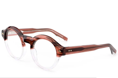 Oval gemusterte Acetatgläser #BS0522-0084