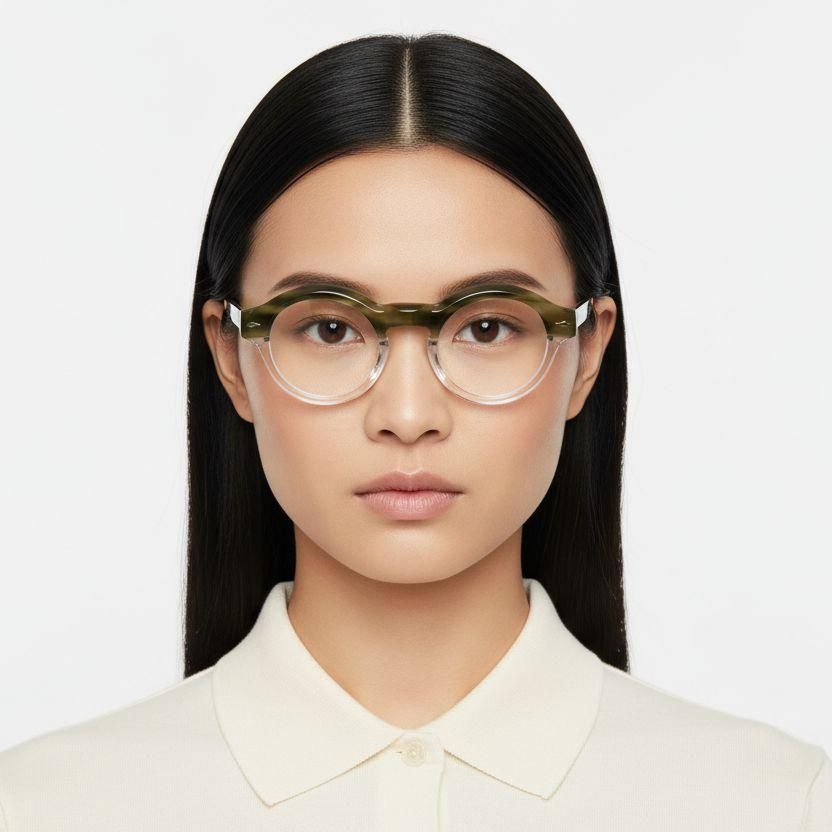 Oval Pattern Acetate Glasses #BS0522-0085