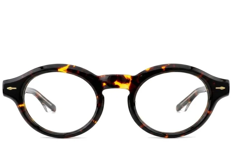 Oval Tortoiseshell Acetate Glasses #BS0522-0086