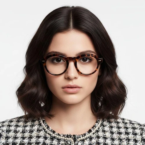 Oval Tortoiseshell Acetate Glasses #BS0522-0086