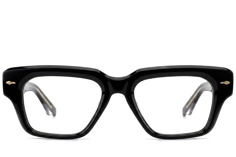 Rectangular Black Acetate Glasses #BS0522-0087