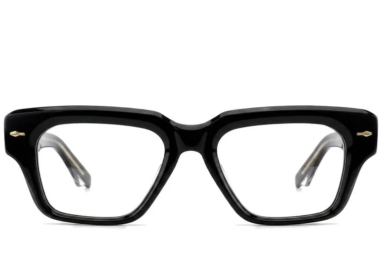 Rectangular Black Acetate Glasses #BS0522-0087