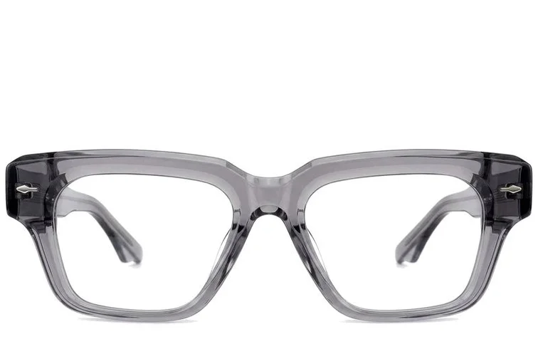 Rectangular Gray Acetate Glasses #BS0522-0089