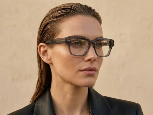 Lunettes rectangulaires en acétate gris #BS0522-0089