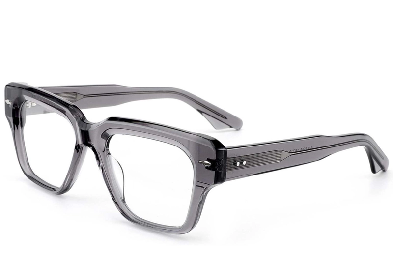 Rectangular Gray Acetate Glasses #BS0522-0089