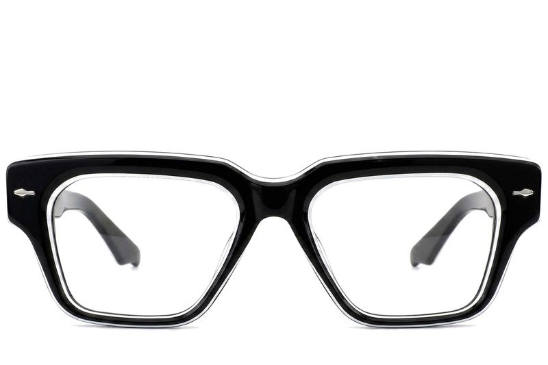 Rectangular Black Acetate Glasses #BS0522-0090