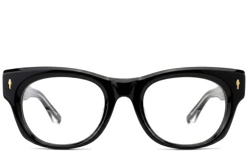 Lunettes ovales en acétate noir #BS0522-0092