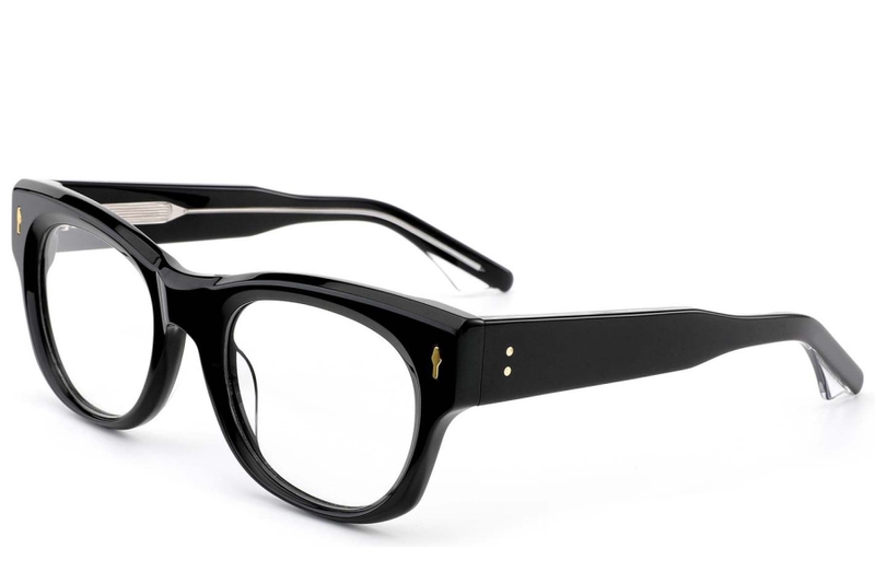 Oval Black Acetate Glasses #BS0522-0092