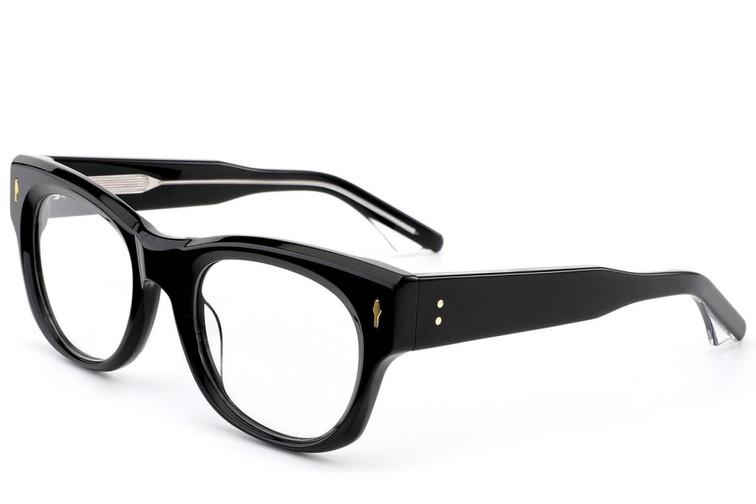 Occhiali ovali in acetato nero #BS0522-0092