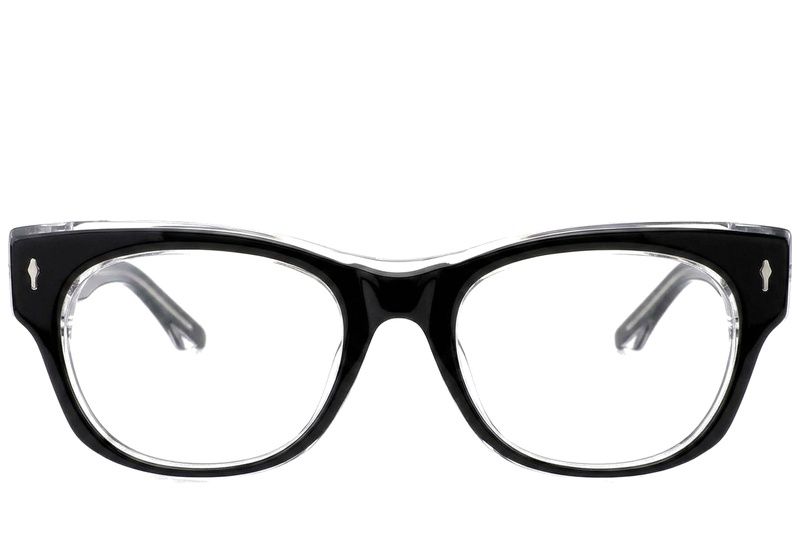 Oval Black Acetate Glasses #BS0522-0093