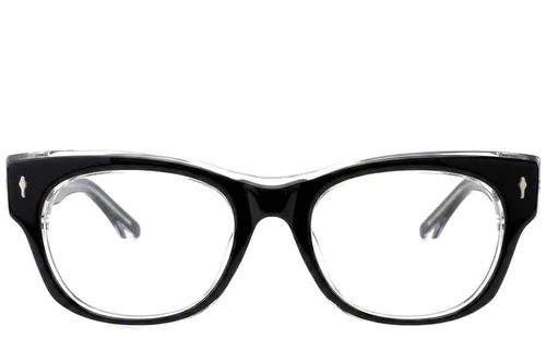 Lunettes ovales en acétate noir #BS0522-0093