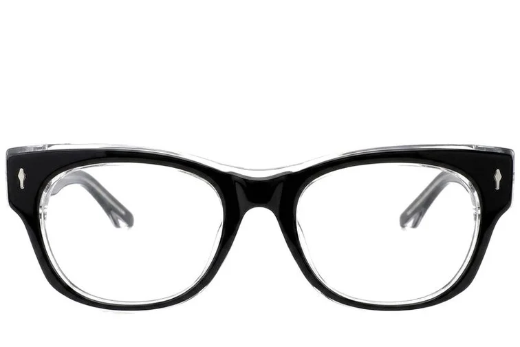 Oval Black Acetate Glasses #BS0522-0093