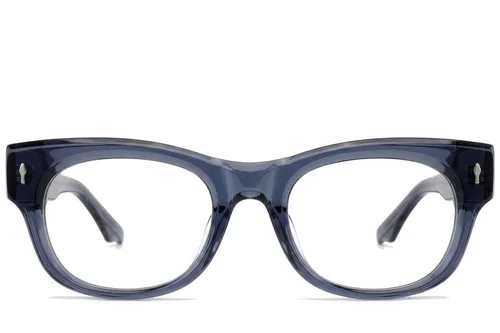 Lunettes ovales en acétate bleu #BS0522-0094