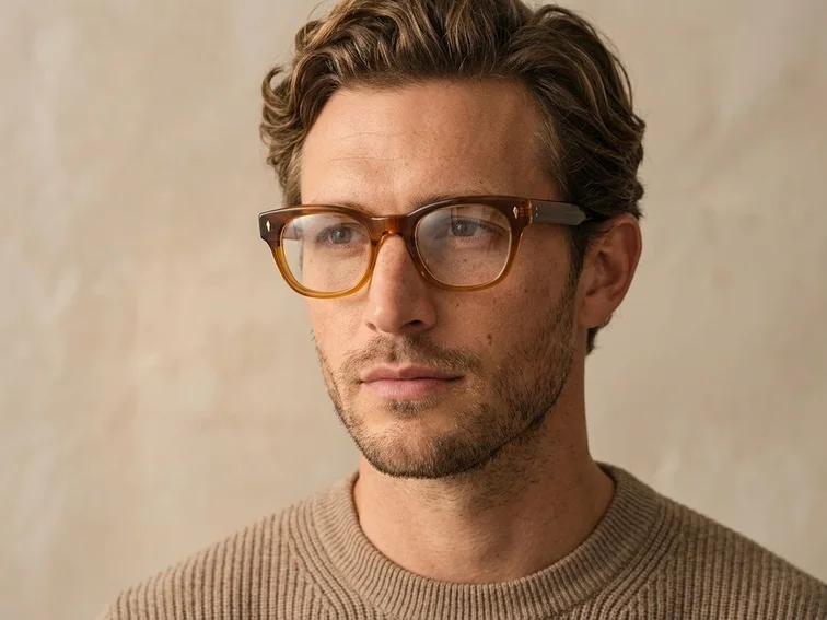 Ovale braune Acetatgläser #BS0522-0095