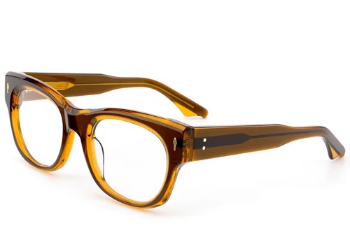Lunettes ovales en acétate brun #BS0522-0095