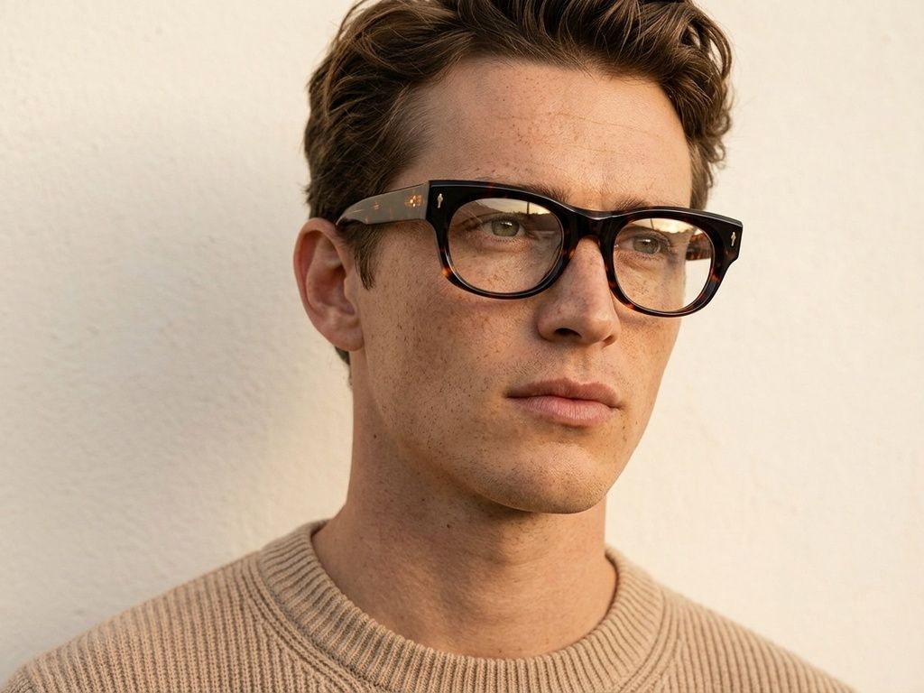 Oval Tortoiseshell Acetate Glasses #BS0522-0096