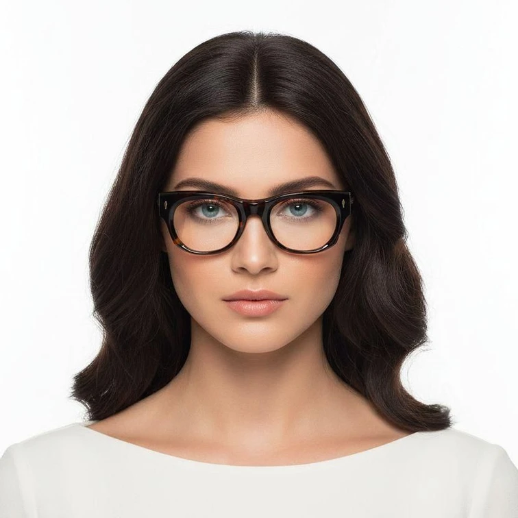 Ovale Acetatbrille in Schildpattoptik #BS0522-0096