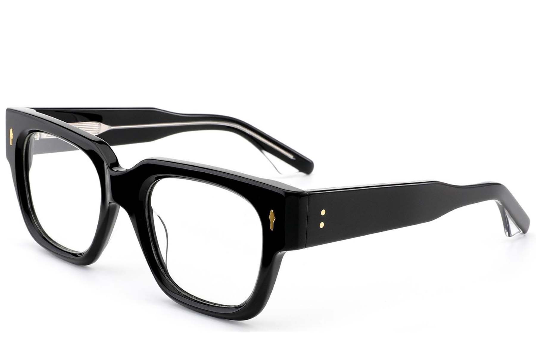 Rectangular Black Acetate Glasses #BS0522-0097
