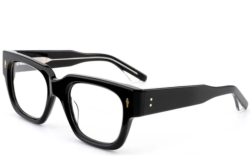 Rectangular Black Acetate Glasses #BS0522-0097