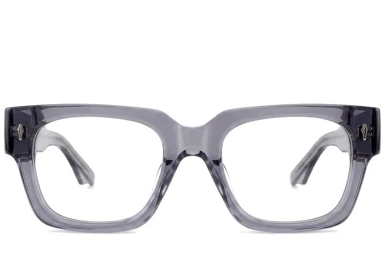 Rectangular Gray Acetate Glasses #BS0522-0099