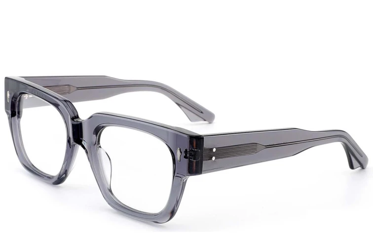 Rectangular Gray Acetate Glasses #BS0522-0099