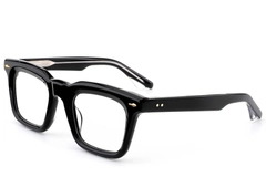 Rectangular Black Acetate Glasses #BS0522-0102
