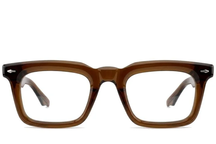 Bicchieri rettangolari in acetato marrone #BS0522-0103