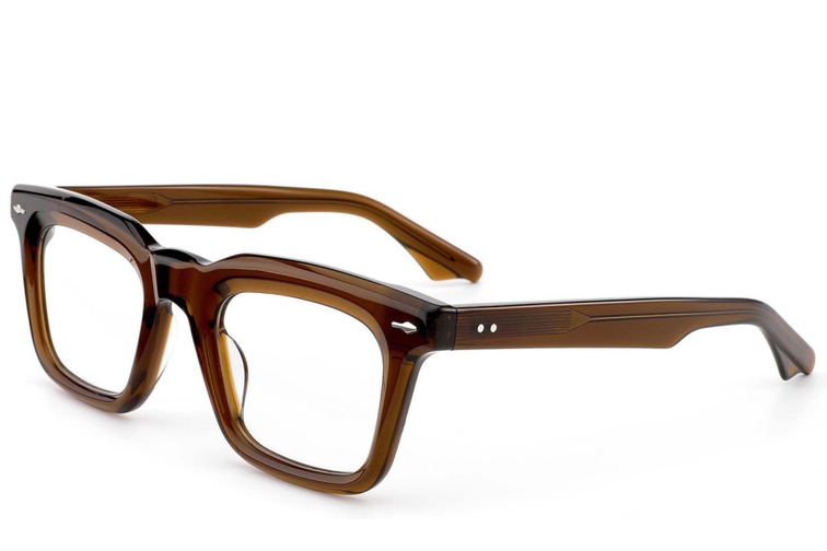 Lunettes rectangulaires en acétate brun #BS0522-0103