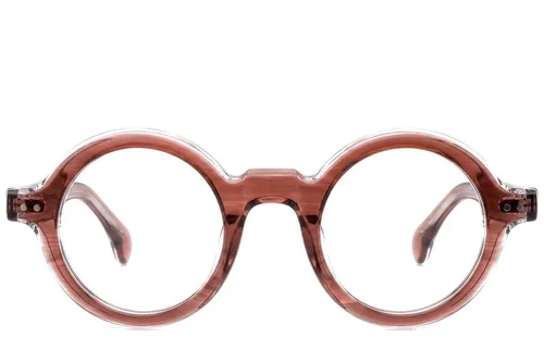 Verres ronds en acétate rose #BS0522-0108