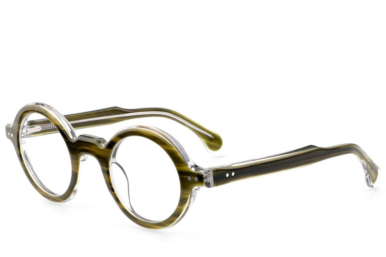 Gafas redondas de acetato verde #BS0522-0109