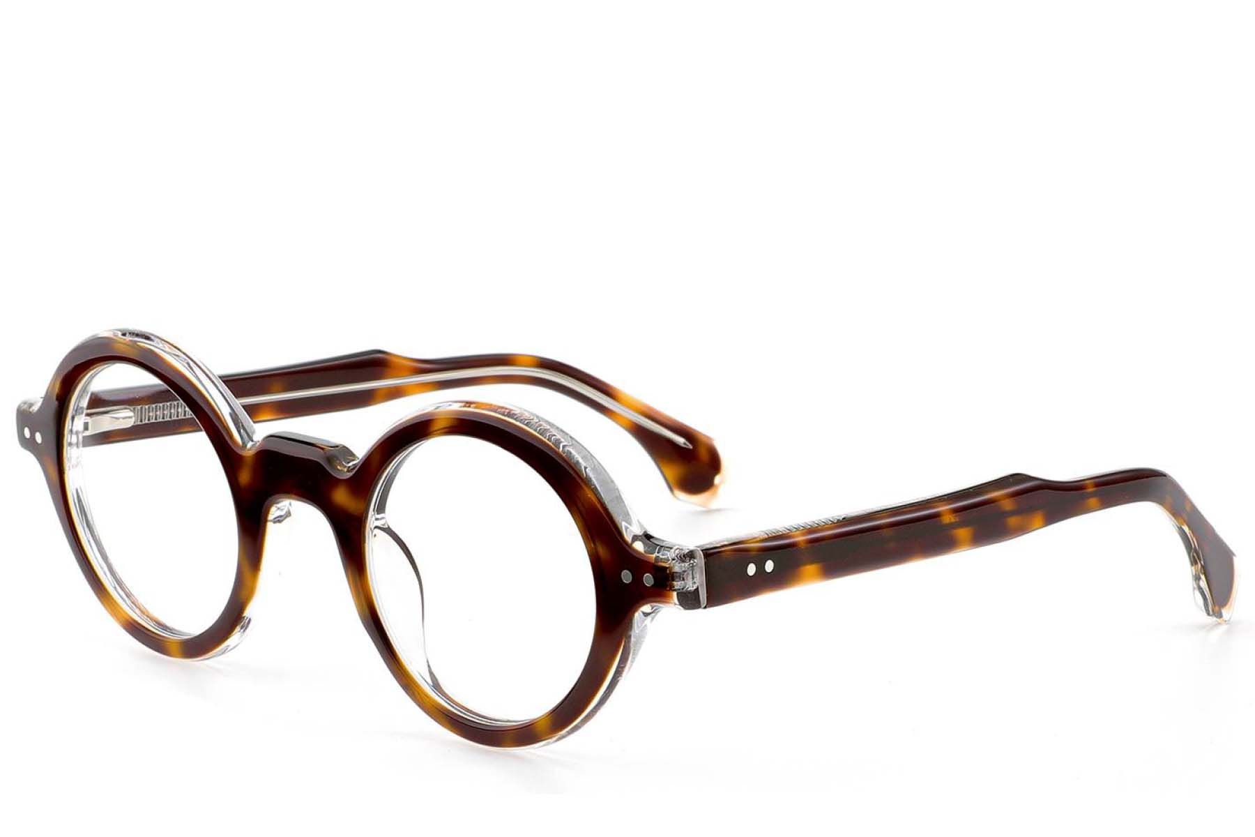 Round Tortoiseshell Acetate Glasses #BS0522-0110