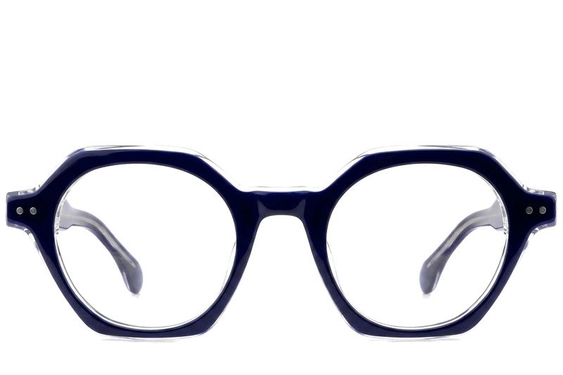 Geometric Blue Acetate Glasses #BS0522-0112