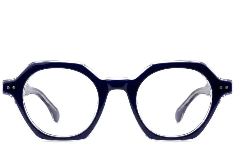 Geometric Blue Acetate Glasses #BS0522-0112
