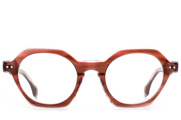 Geometric Pink Acetate Glasses #BS0522-0113