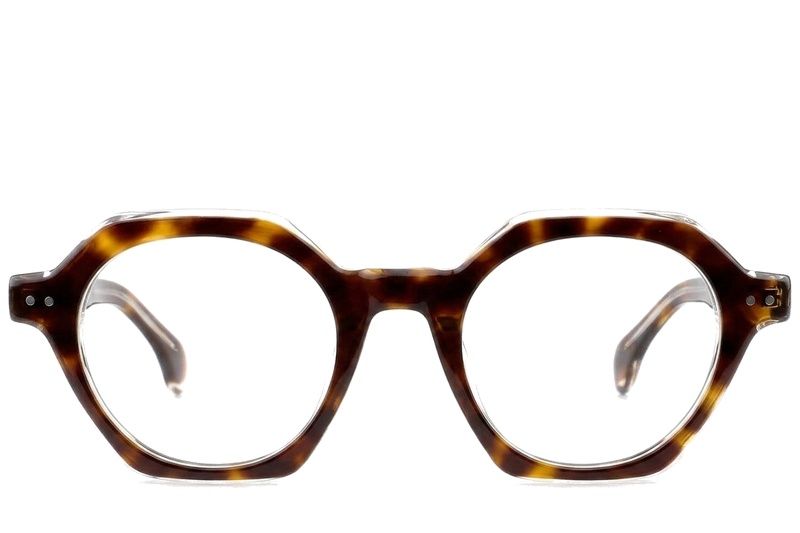 Geometric Tortoiseshell Acetate Glasses #BS0522-0115