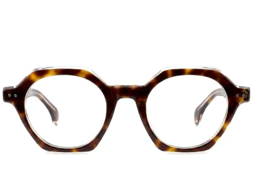 Lunettes en acétate à motif écaille de tortue géométrique #BS0522-0115