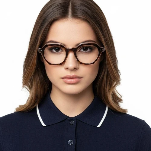 Geometric Tortoiseshell Acetate Glasses #BS0522-0115