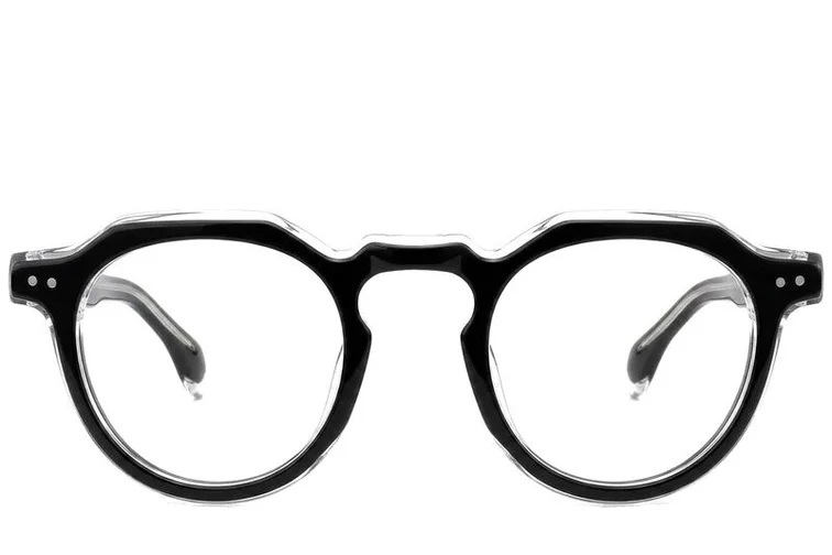 Oval Black Acetate Glasses #BS0522-0116