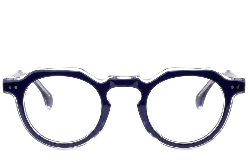 Oval Blue Acetate Glasses #BS0522-0117