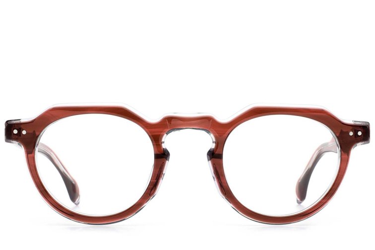 Gafas ovaladas de acetato rosa #BS0522-0118