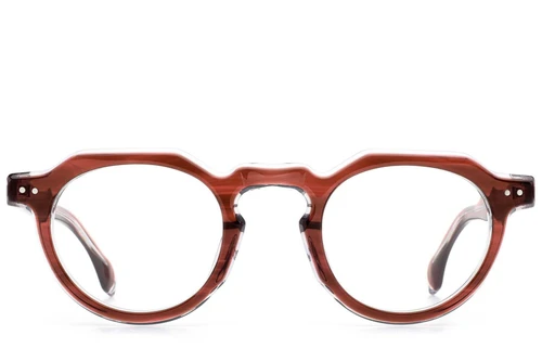 Oval Pink Acetate Glasses #BS0522-0118