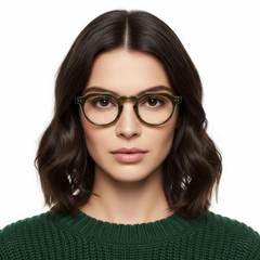 Ovale grüne Acetatgläser #BS0522-0119