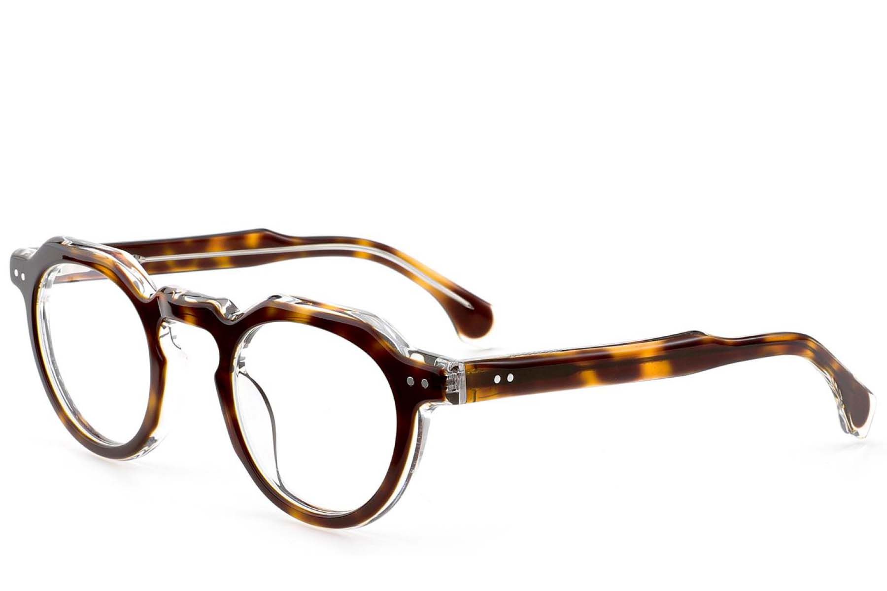 Oval Tortoiseshell Acetate Glasses #BS0522-0120