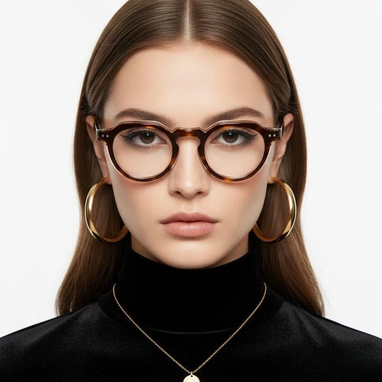 Ovale Acetatbrille in Schildpattoptik #BS0522-0120