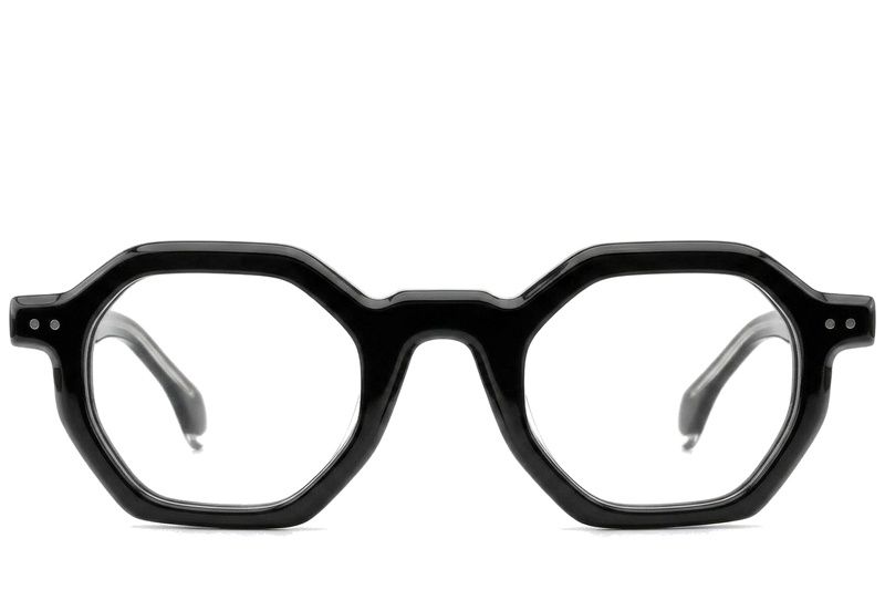 Geometric Black Acetate Glasses #BS0522-0121