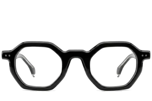 Lunettes géométriques en acétate noir #BS0522-0121