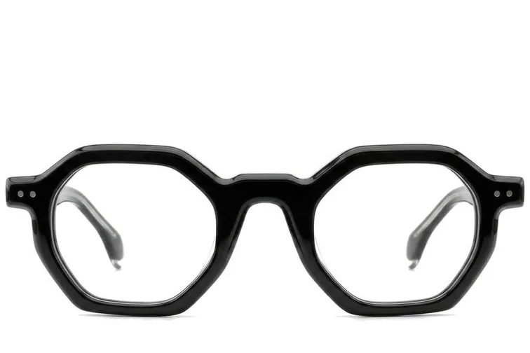 Geometric Black Acetate Glasses #BS0522-0121
