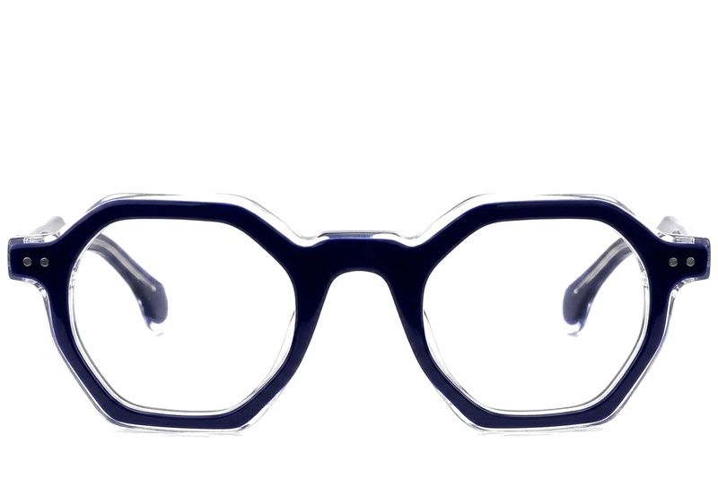 Geometric Blue Acetate Glasses #BS0522-0122