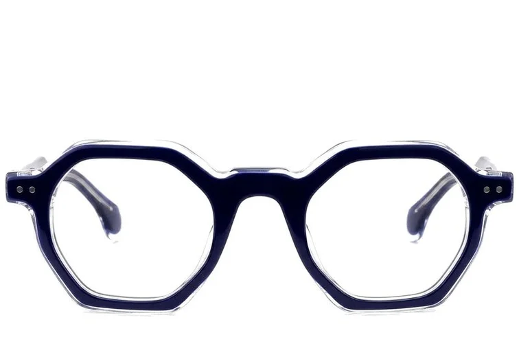 Geometric Blue Acetate Glasses #BS0522-0122
