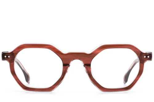 Lunettes géométriques en acétate rose #BS0522-0123